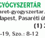  - Pasarét Gyógyszertár