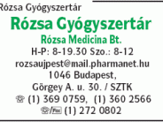 Rózsa-Medicina Bt. Rózsa Gyógyszertár