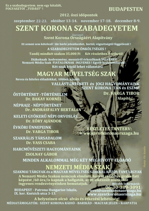   - SZENT KORONA SZABADEGYETEM