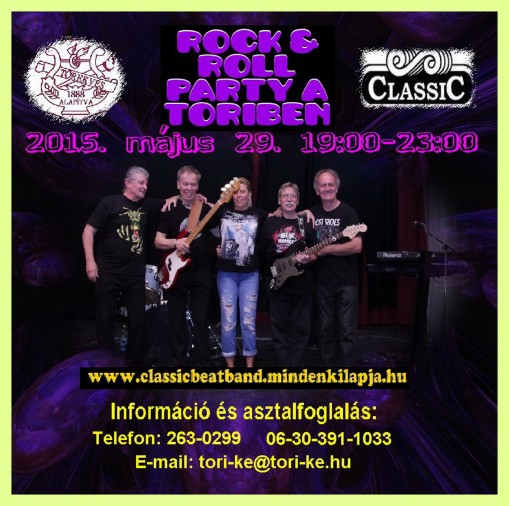   - PÉNTEK ESTI ROCK & ROLL PARTY A TÖRIBEN május 29-én 19:00