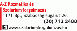   - A-Z Kozmetika és Szolárium forgalmazás