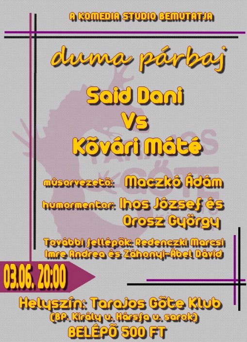   - Humoroktatás és duma párbaj 03.06.