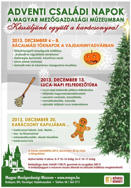 Adventi Családi Napok 2013  - Adventi családi napok a Magyar Mezőgazdasági Múzeumban