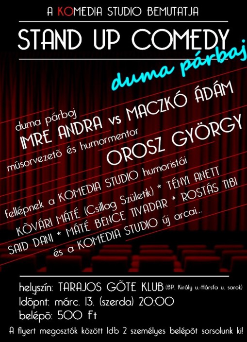   - Humoroktatás és duma párbaj 03.13.