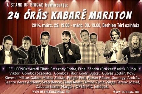 24 órás Kabaré Maraton a Bethletn Téri Színházban  - Kabaré Maraton