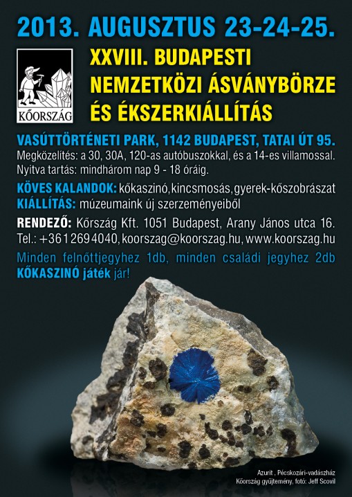 Ásványbörze 2013   - Budapesti Nemzetközi Ásványbörze és Ékszerkiállítás