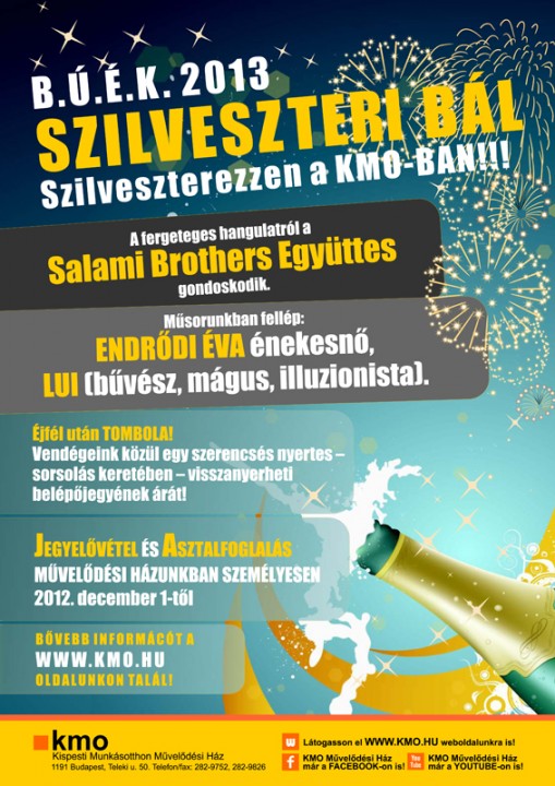 KMO Szilveszter 2012  - Szilveszteri Bál a KMO-ban!
