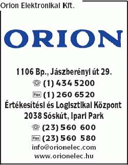   - Orion Elektronikai Kft.