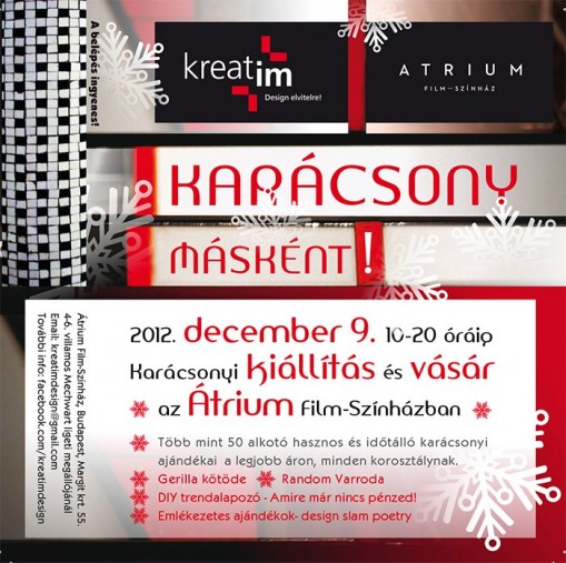 Karácsony másként 2012   - Giccsmentes karácsonyi vásár az Átriumban